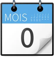 Calendrier qui affiche 0 mois