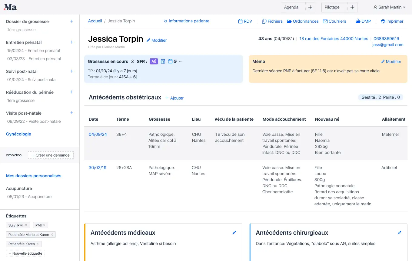 Dashboard Maieuticapp
