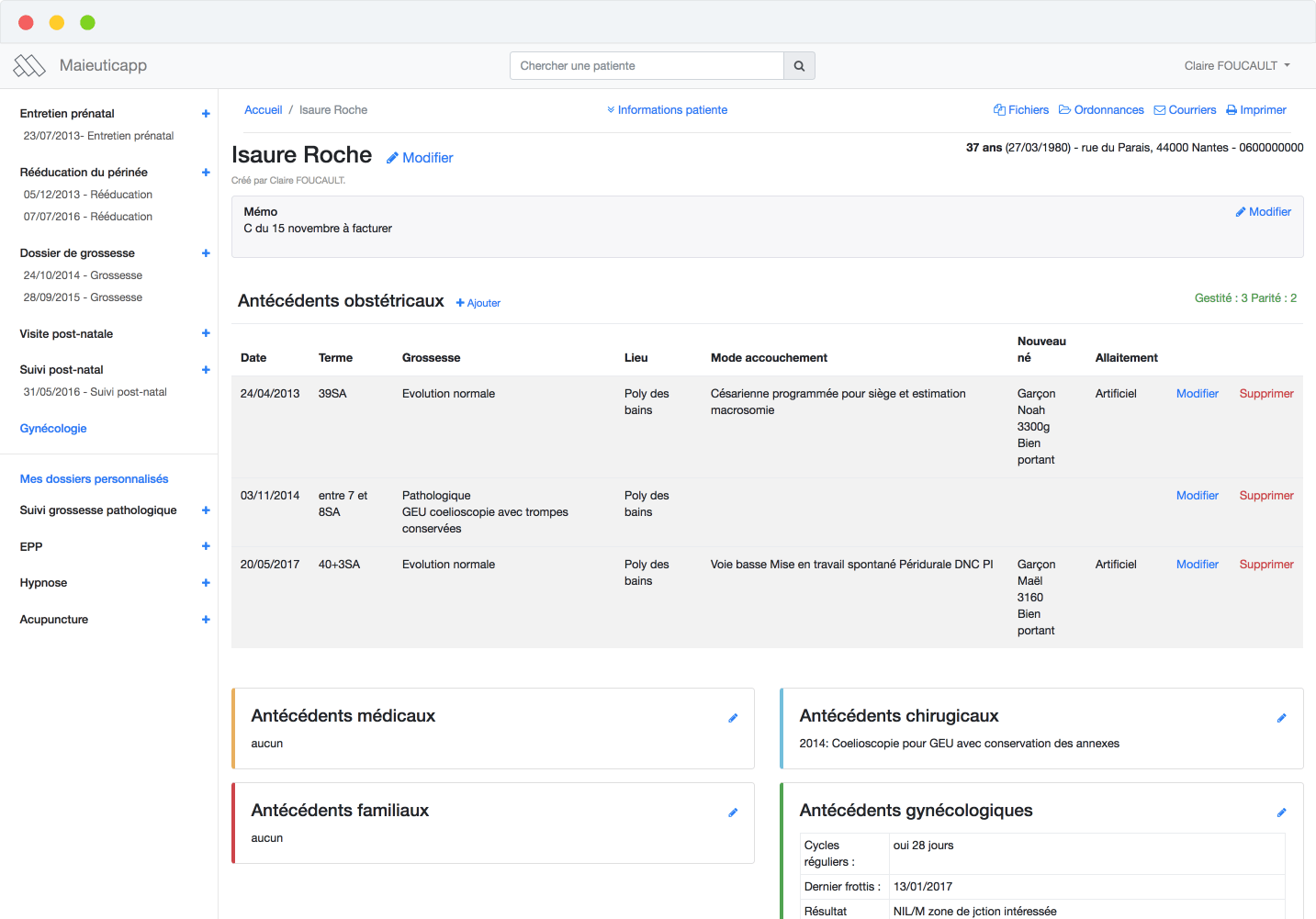 Tablea de bord Maieuticapp