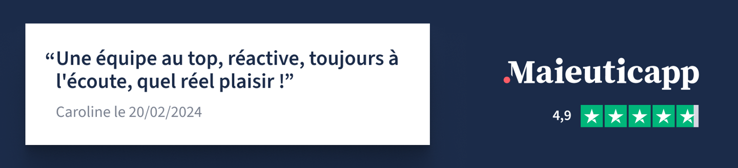 Maieuticapp est noté 4,8/5 sur Trustpilot